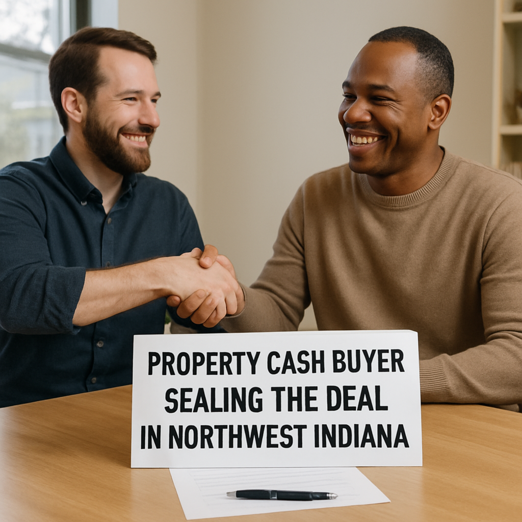 Property cash buyer sealing a deal in Northwest Indiana