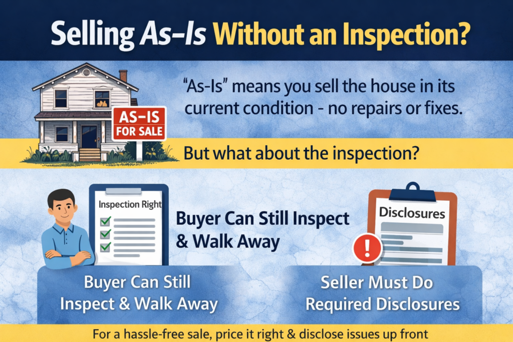 Can You Sell a House As-Is Without an Inspection? What Sellers Should Know 1 Sell a house fast without inspection