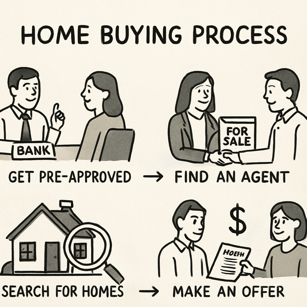 Quick Home Sale Benefits with Direct Home Buyers 2 Illustration of the home buying process