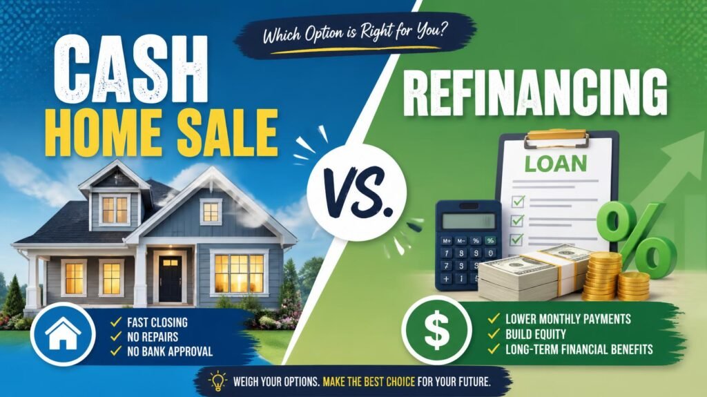 Cash Home Sale vs. Refinancing: Which Is the Better Move for Indiana Homeowners? 1 Cash Home Sale vs. Refinancing