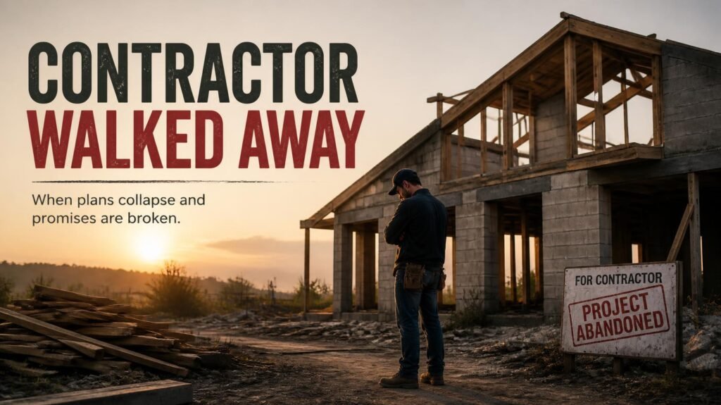 contractor walked away
